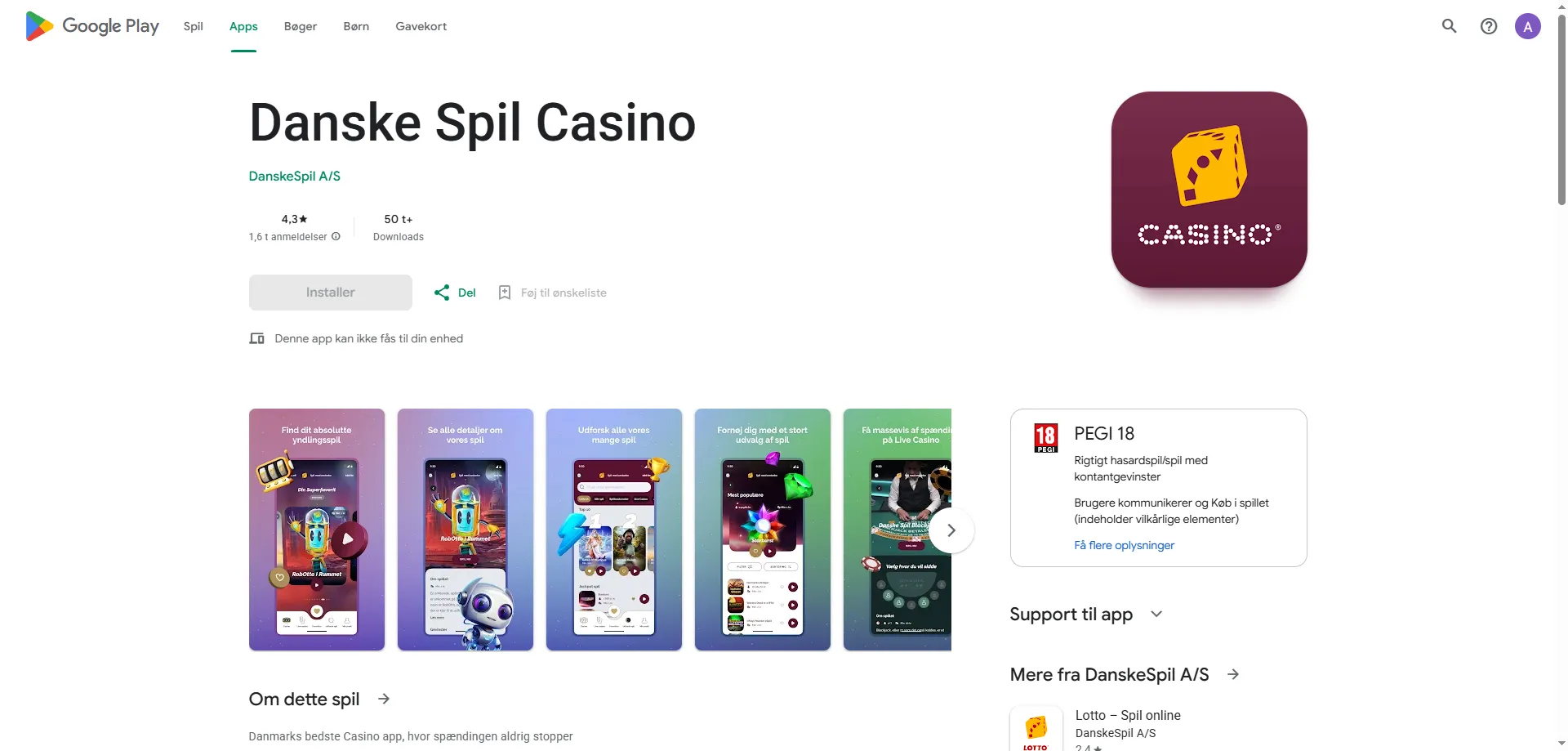 DanskeSpil Casino velkomstbonus – 100% op til 500 kr. med CASINOSJOV