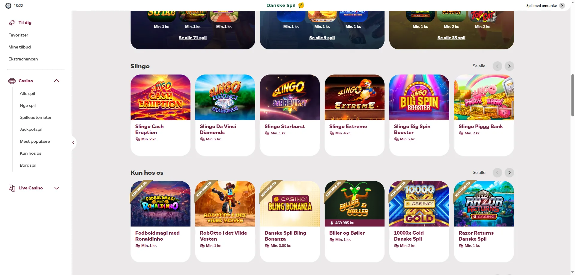 De bedste spillemaskiner hos DanskeSpil Casino – over 2.000 slots