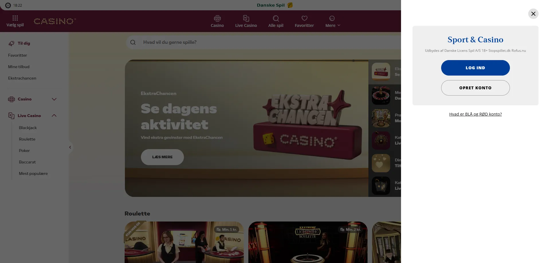 Opret konto hos DanskeSpil Casino mobil med MitID-login